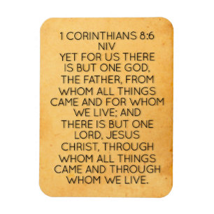1. Korinther 8:6 Bibelvers Magnet