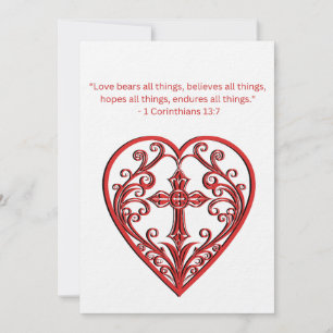 1 KORINTHIANER 13:7 LIEBE TRÄGT ALLE DINGE FEIERTAGSKARTE