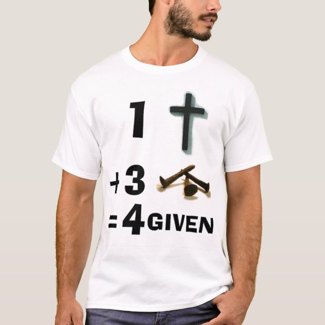 1 Kreuz + 3 Nägel = 4given T-Shirt (Vorderseite)