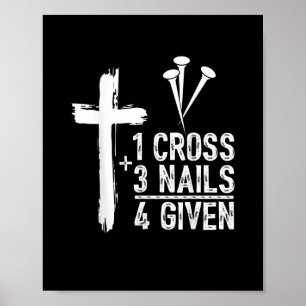 1 Kreuz 3 Nägel Jesus Christlich Ostern Gi Poster