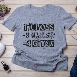1 Kreuz 3 Nägel vergeben Ostern Trendy Black Tri-Blend Shirt