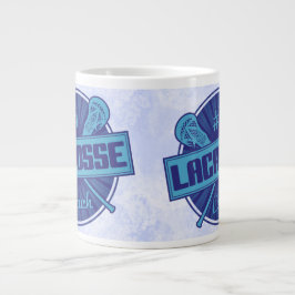 #1 Lacrosse Coach (blau) Jumbo-Tasse
