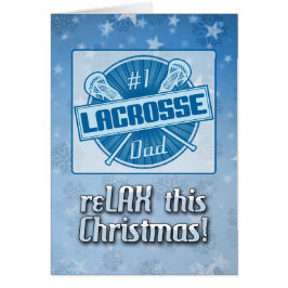 #1 Lacrosse Vater Weihnachtskarte, anpassbar