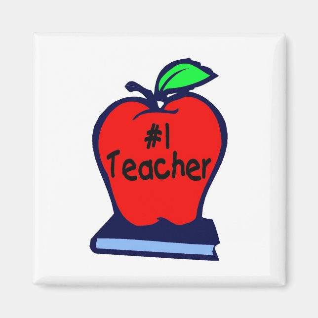 1 Lehrer (Apple/Bücher) Magnet (Vorne)