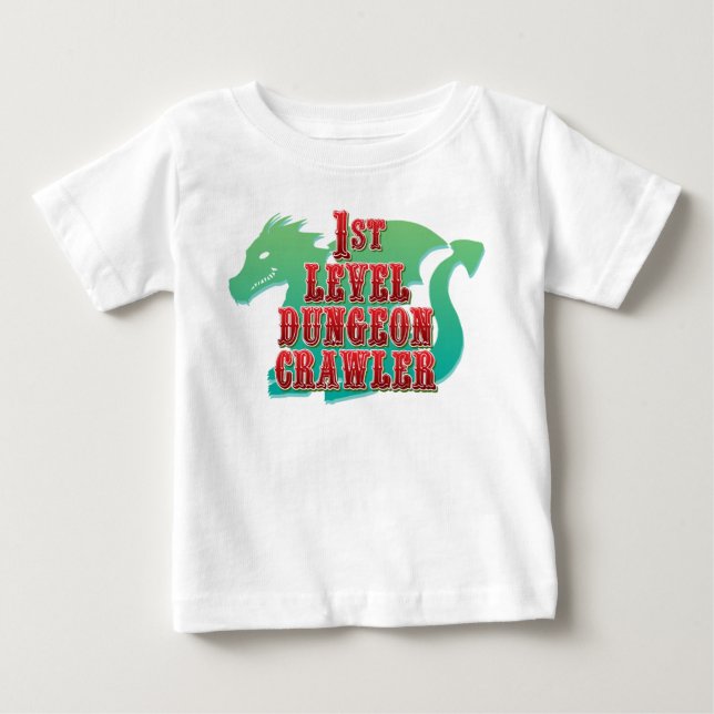 1. Level Dungeon Crawler Baby T - Shirt (Vorderseite)