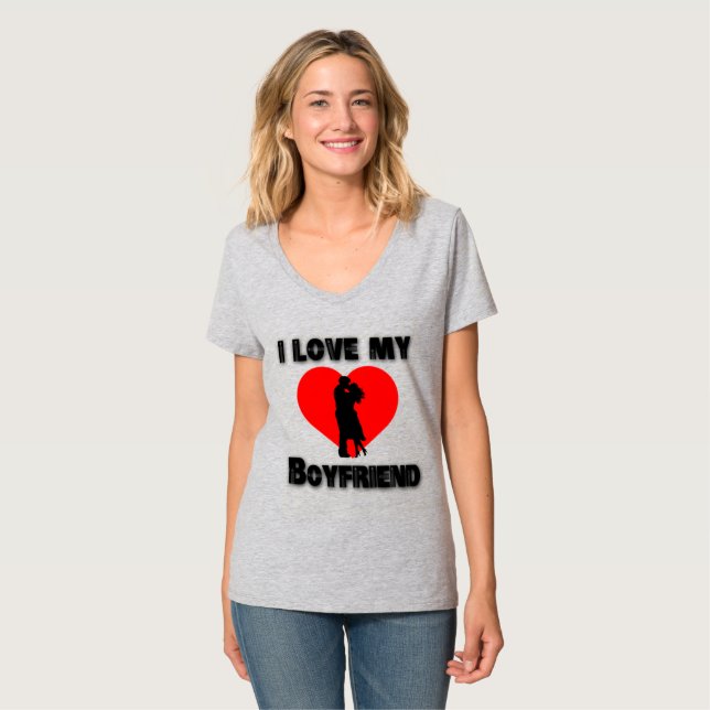 1.Liebe Shirts, Shirt, ich Liebe meinen Freund T-Shirt (Vorderseite Vollansicht)