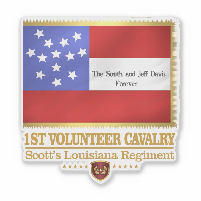 1. Louisiana Cavalry Aufkleber (Vorderseite)