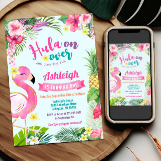 1. Luau Birthday Tropical Summer Einladung