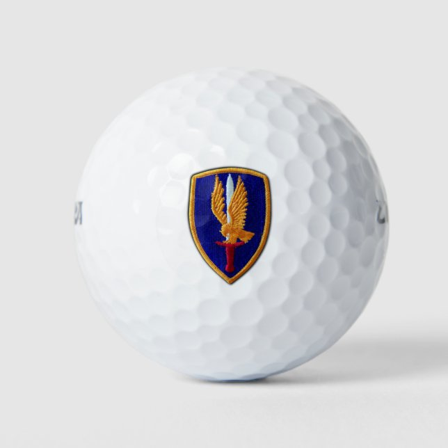 1. Luftbrigade Golden Hawks Vietnam Krieg Golfball (Vorderseite)