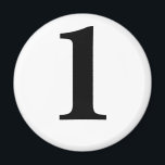 1 MAGNET<br><div class="desc">Zahlen auf Magneten,  Nummer eins auf runden und quadratischen Magneten</div>