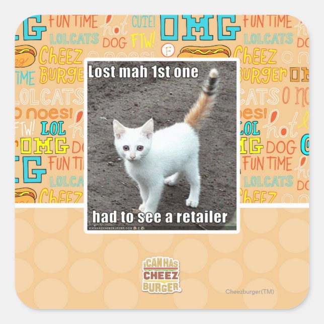 1. Mah verloren Quadratischer Aufkleber (Vorderseite)