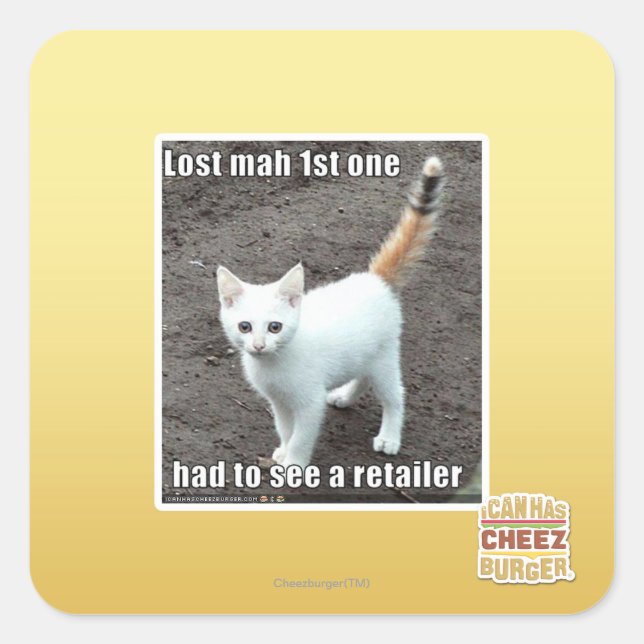 1. Mah verloren Quadratischer Aufkleber (Vorderseite)