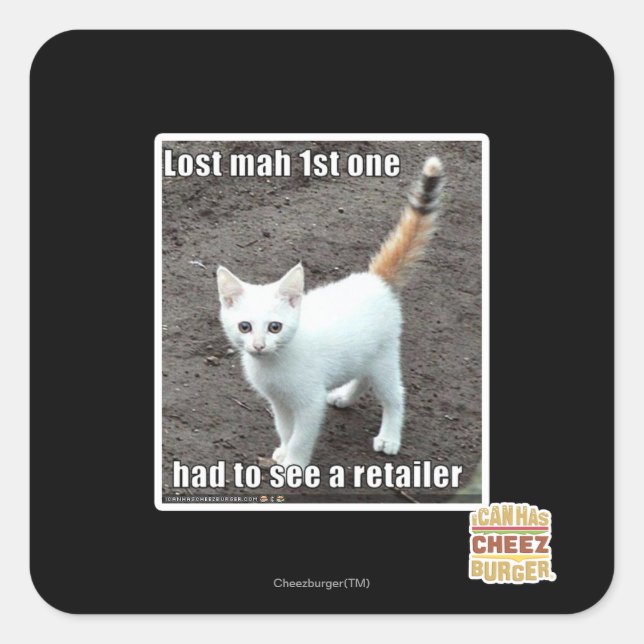 1. Mah verloren Quadratischer Aufkleber (Vorderseite)