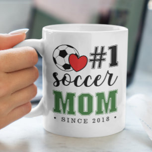 1 Mama Grüner Schriftart Rotes Herz Kaffeetasse