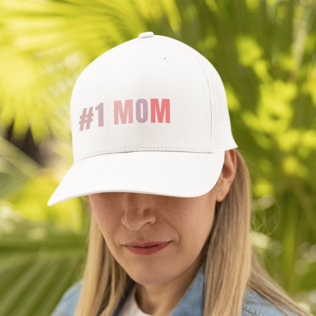 1 Mama Retro Pink Trucker Hut | Beste Mama je Gesc Truckerkappe (Von Creator hochgeladen)