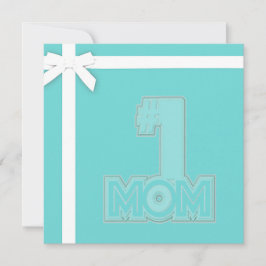 #1 MAMA - Stilvolle Blue Mother Day Card Feiertagskarte