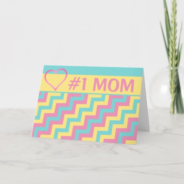 #1 MAMA vom Lieblings-Kind-Spaß-Muttertag Karte (Vorderseite)