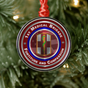 1. Medizinbrigade Andenken Weihnachten Ornament Aus Metall