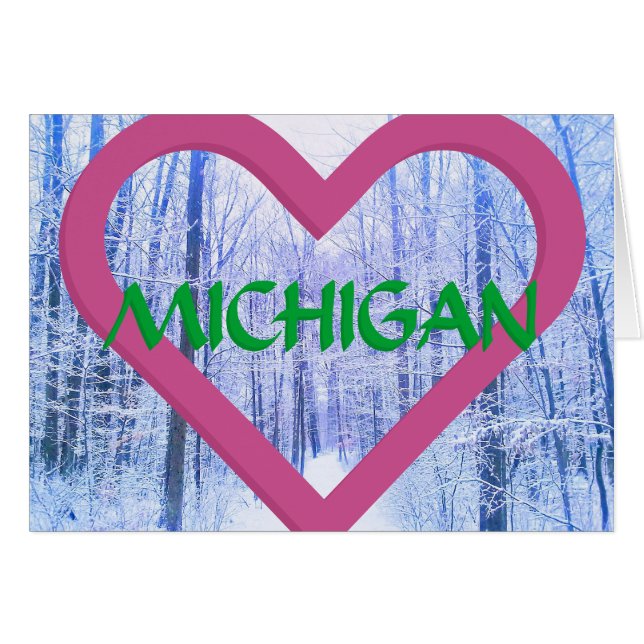 1 MICHIGAN HERZWINTERWOODS CARD (Vorderseite (Horizontal))