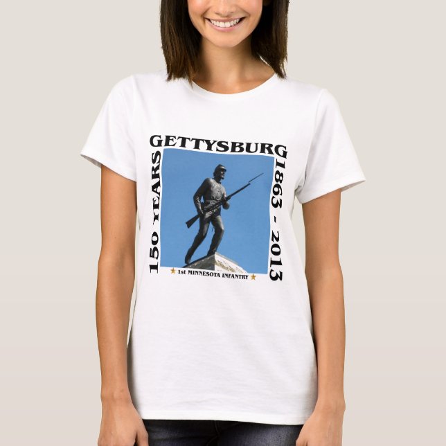 1. Minnesota-Infanterie - 150. Gettysburg T-Shirt (Vorderseite)