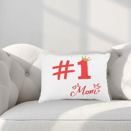 #1 Mom Love Personalized Accent Pillow Dekokissen