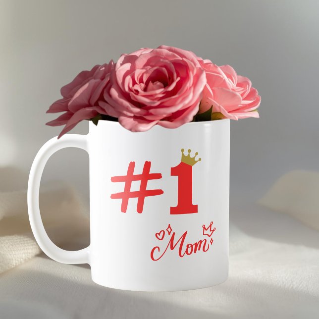#1 Mom Love Personalized Mug Kaffeetasse (Von Creator hochgeladen)