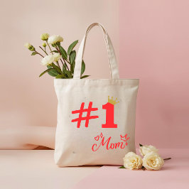 #1 Mom Love Personalized Tote Bag Tragetasche