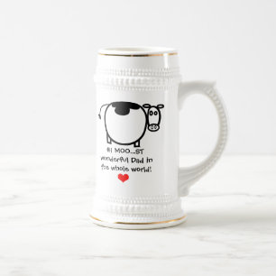 #1 Moo...st Wonderful Father - Stein Bierglas