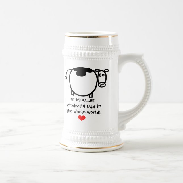 #1 Moo...st Wonderful Father - Stein Bierglas (Rechts)
