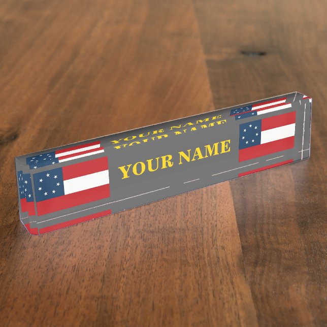 1. NATIONALE FLAG CSA NAMENSPLAKETTE (Seite)