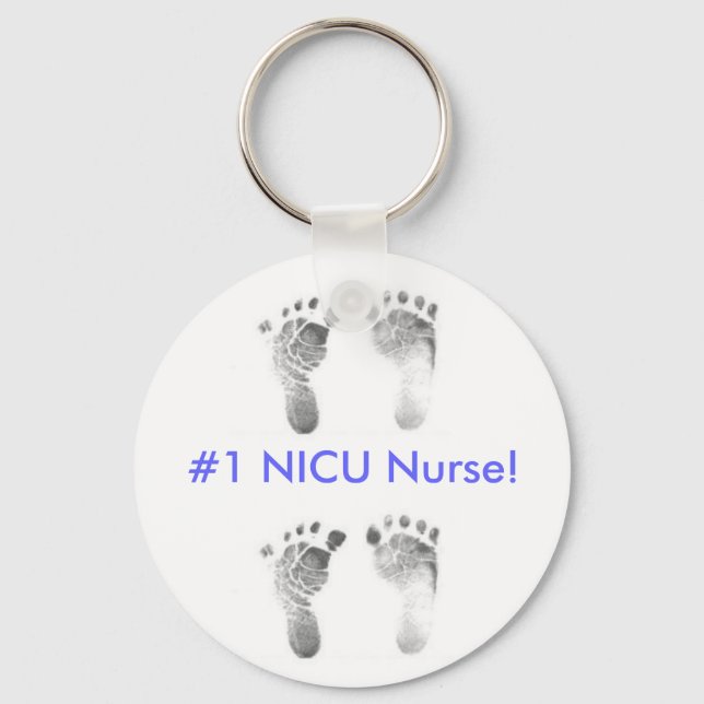 #1 NICU Nurse! (Blau) Schlüsselanhänger (Vorderseite)