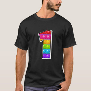 1 Niedliche Hauptstadt Letter 1 Alphabet Funny Pop T-Shirt