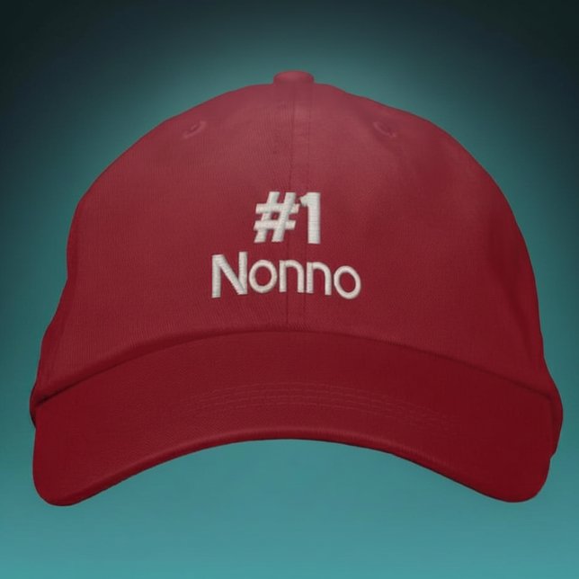 #1 Nonno  - add name Custom Baseball Cap Bestickte Baseballkappe (Von Creator hochgeladen)