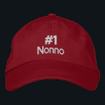 #1 Nonno - add name Custom Baseball Cap Bestickte Baseballkappe<br><div class="desc">#1 Nonno Text Design in Italian Celebrate your Nonno with this stylish #1 Nonno Basic Adjustable cap - Show him he's the best with this thoughtful and practical gift, perfect for any occasion. The embroidered design adds a high-quality touch, while the cap ensures a comfortable and snug fit. Ideal for...</div>