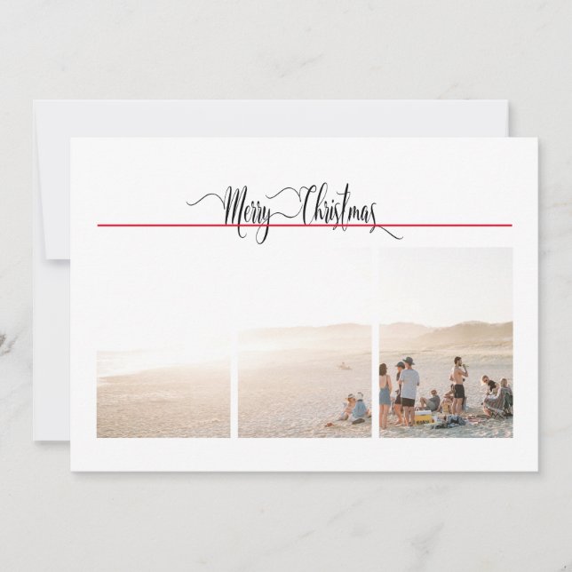 1 oder 3 Foto, Modernes Minimales Weihnachtsfest (Vorderseite)