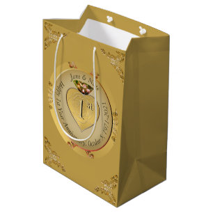 1. oder 50. Golden Ochre Gift Bag Mittlere Geschenktüte