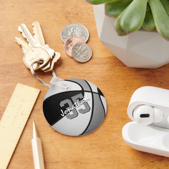 1 oder in Schwarz-Grau-Basketball kaufen Schlüsselanhänger (Schreibtisch)