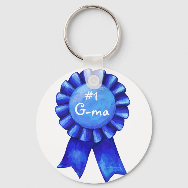 1. Oma Blue Ribbon-Schlüsselanhänger Schlüsselanhänger (Vorderseite)