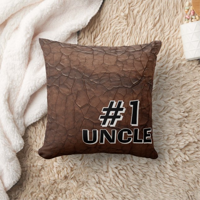 #1 Onkel im Lederlook Kissen (Decke)