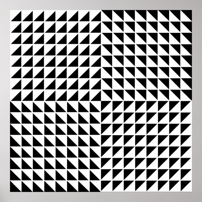 1 Optische Illusion eines schwarzen und weißen Dre Poster (Vorne)