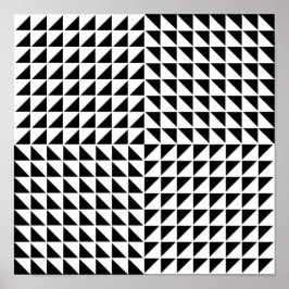 1 Optische Illusion eines schwarzen und weißen Dre Poster