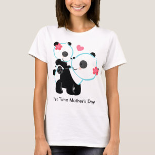 1. Panda-T-Shirt der Zeit-Mutter Tages T-Shirt