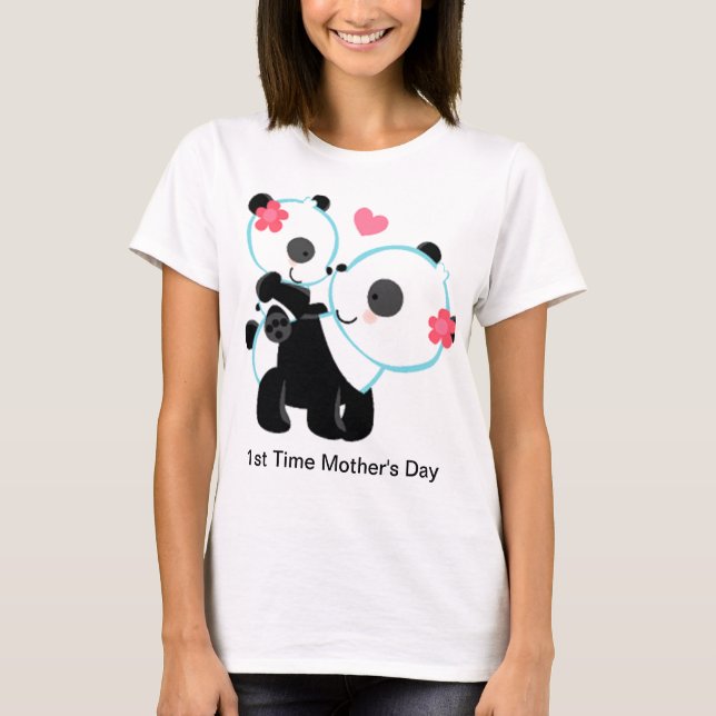 1. Panda-T-Shirt der Zeit-Mutter Tages T-Shirt (Vorderseite)