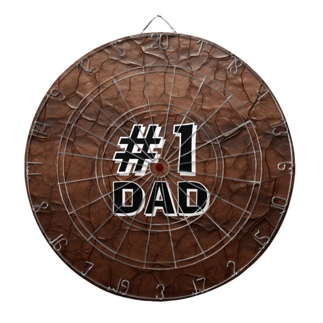 #1 Papa Leder-Look Dartscheibe (vorne)