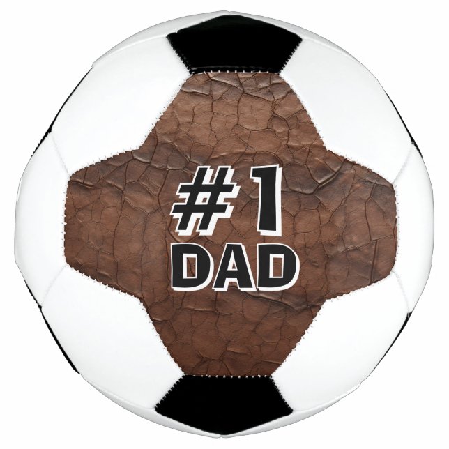 #1 Papa Leder-Look Fußball (Vorderseite)