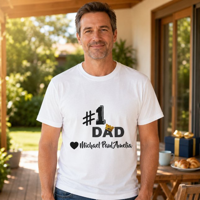 #1 Papa Liebes Personalized T-Shirt (Von Creator hochgeladen)