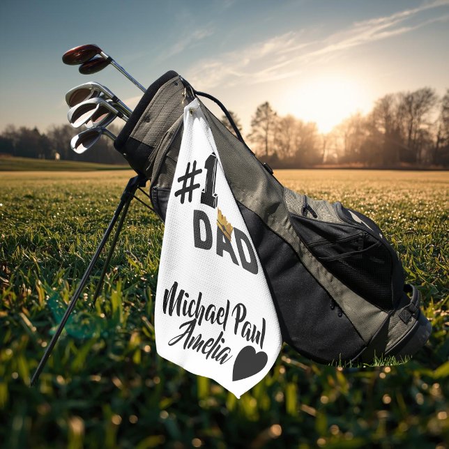 #1 Papa Lieblings Golf Handtuch personalisiert (Von Creator hochgeladen)