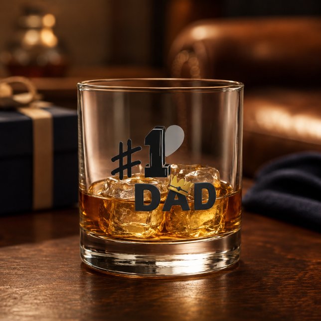 #1 Papa personalisiertes Whiskyglas (Von Creator hochgeladen)