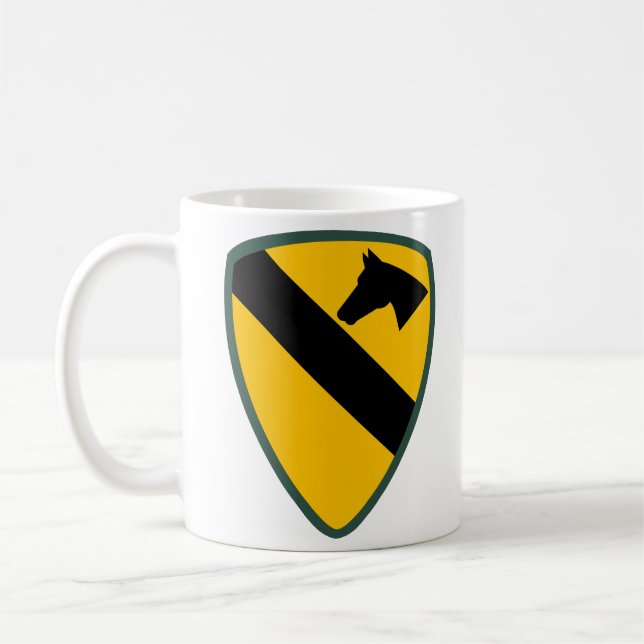1. Patch für die Cavalry Division United Staaten Kaffeetasse (Links)
