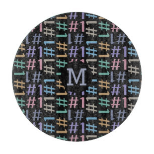 "# 1" Patterns benutzerdefiniertes Monogramm-Schne Schneidebrett